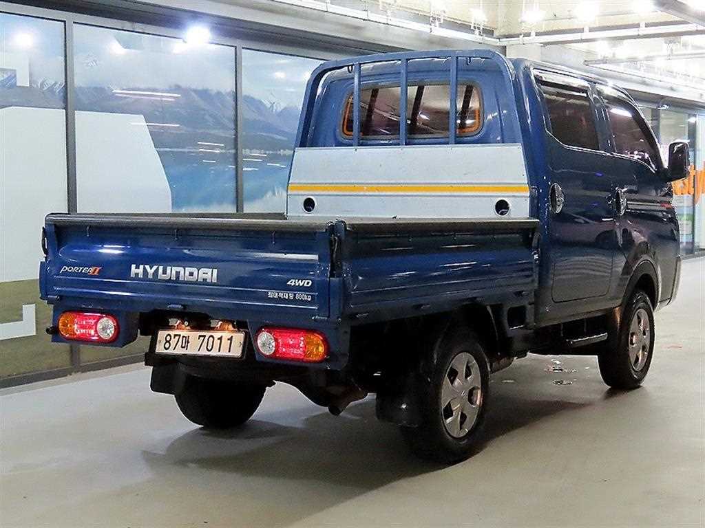 현대 포터2 1톤 더블캡 4WD 카고 중고 화물차 2018년식 주행 43,612km 상세 이미지 4