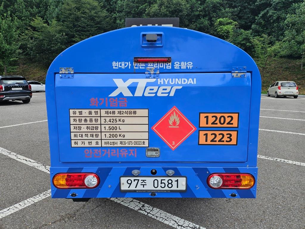 현대 포터2 1.2톤 슈퍼캡 장축 유조차 2020년식 주행 14,545km 중고 화물차 홈/탱크로리 상세 이미지 8