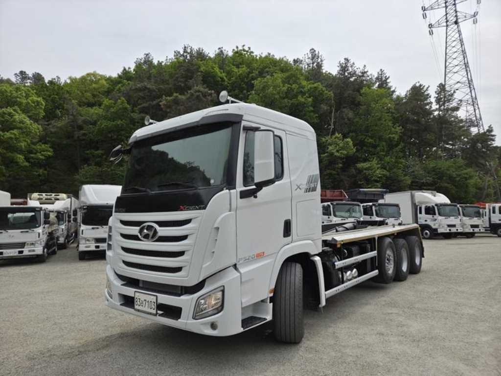 현대 트라고 엑시언트 25톤 원쓰리 암롤 2018년식 주행 312,238km 중고 화물차 대표 이미지
