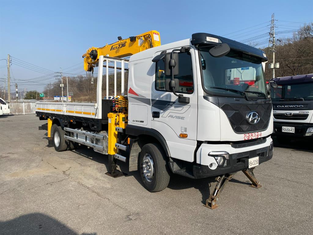 현대 파비스 5톤 수산736 카고크레인 2023년식 주행 35,690km 중고 화물차 대표 이미지