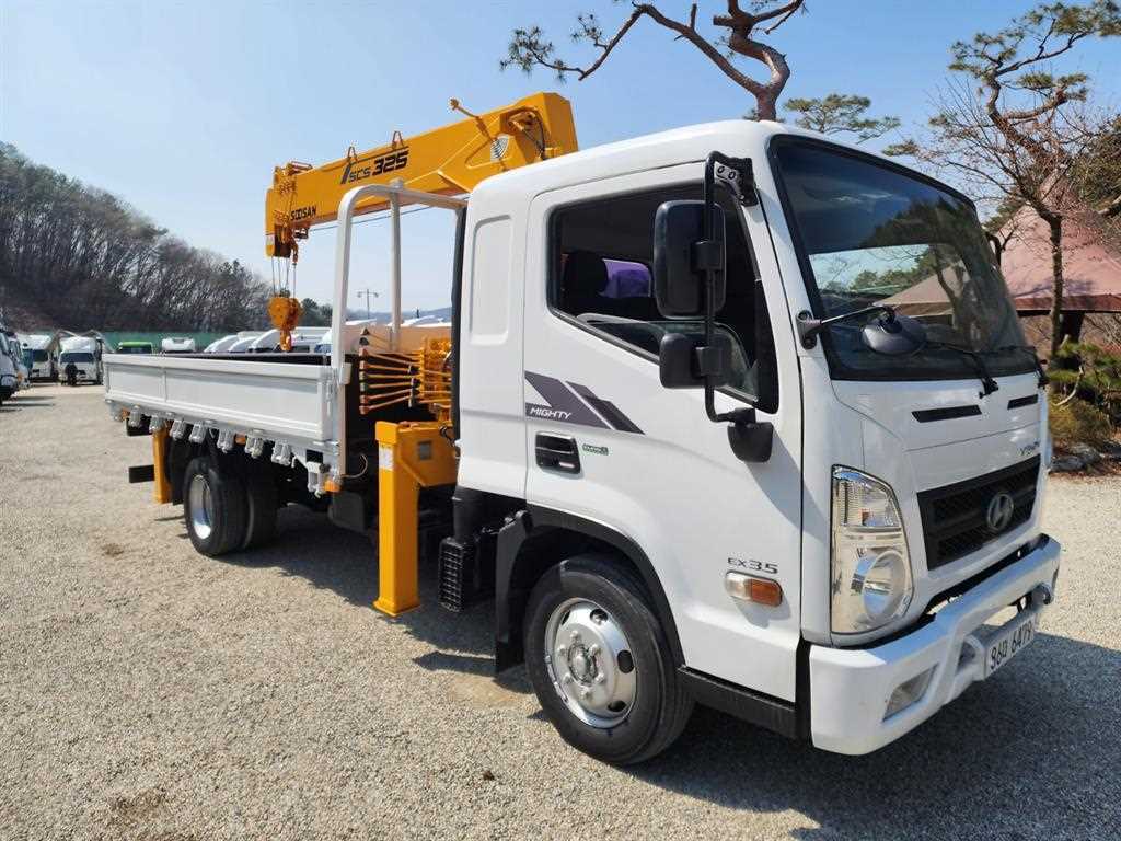 현대 올뉴마이티 3.5톤 수산325 카고크레인 2018년식 주행 227,303km 중고 화물차 대표 이미지
